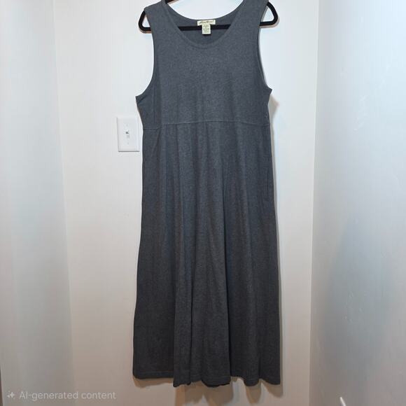 Eddie Bauer Dresses & Skirts - Vtg Eddie Bauer Dress Prairie Maxi Jumper Dress Cotton Modest Teacher Size S